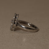 Van Cleef & Arpels 18K White Gold Diamond Mother of Pearl Vintage Alhambra Ring