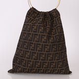 Fendi Zucca Canvas Gold Top Handle Tote