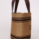 Celine Raffia Cabas Mini Tote
