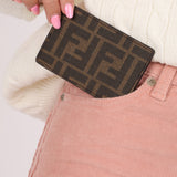 Fendi Nappa Dual Sided Zucca Card Holder