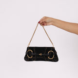Gucci Suede Horsebit Studded Pochette