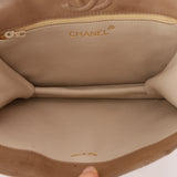 Rare Chanel 1989 Beige Lambskin Octagon Mini Flap