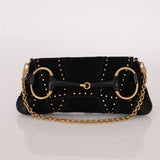 Gucci Suede Horsebit Studded Pochette
