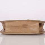 Rare Chanel 1989 Beige Lambskin Octagon Mini Flap