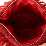 Chanel 17 Tweed Red Medallion Clutch