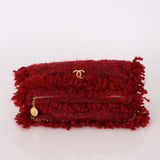 Chanel 17 Tweed Red Medallion Clutch