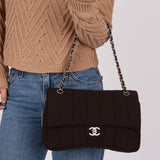 Chanel 2004 Nylon Chocolate Bar Easy Flap Bag