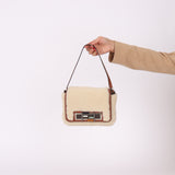 Fendi Shearling Flap Crossbody Bag