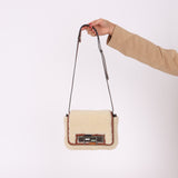 Fendi Shearling Flap Crossbody Bag