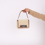 Fendi Shearling Flap Crossbody Bag