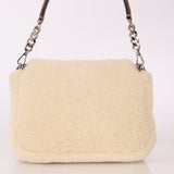 Fendi Shearling Flap Crossbody Bag