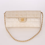 Chanel 2000 Nylon Iridescent Chocolate Bar East West Flap