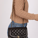 Chanel 1995 Lambskin Medium Diana Flap 24K GP