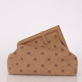 Rare Fendi Wool Karligraphy Medium First Clutch