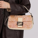 Rare Fendi Persian Lamb and Felt Baguette