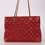 Chanel 2015 Red Caviar Paris Tote Bag