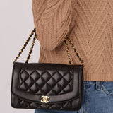 Chanel 1995 Lambskin Medium Diana Flap 24K GP