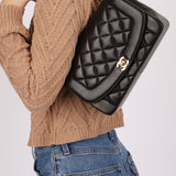 Chanel 1995 Lambskin Medium Diana Flap 24K GP