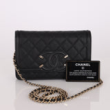 Chanel 2019 Caviar Filigree Wallet on Chain