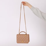 Chanel 2023 Caviar Beige Small Top Handle