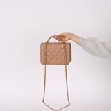 Chanel 2023 Caviar Beige Small Top Handle