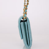 Chanel 2021 19 Denim Card Holder on Chain