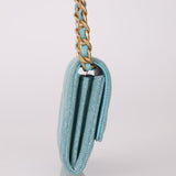 Chanel 2021 19 Denim Card Holder on Chain