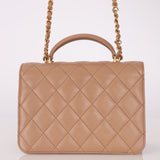 Chanel 2023 Caviar Beige Small Top Handle