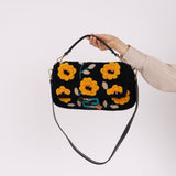 Fendi Shearling Floral Baguette