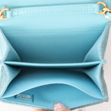 Chanel 2021 19 Denim Card Holder on Chain