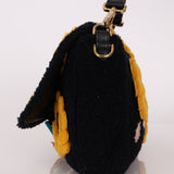 Fendi Shearling Floral Baguette