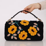 Fendi Shearling Floral Baguette