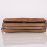 Fendi Suede Zipper Flap Bag