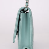 Chanel 2020 Robin's Egg Blue Calfskin Wildstitch Wallet on Chain