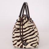 Prada Pony Hair Zebra East West Top Handle