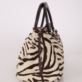 Prada Pony Hair Zebra East West Top Handle
