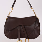 Dior 2001 Chocolate Calfskin Double Saddle Bag