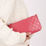 Chanel 2014 Lambskin Thin Stitch Pochette