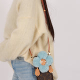 Limited Edition Louis Vuitton 2024 Monogram Vivienne with Azure Frost Shearling Bag