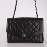 Rare Chanel 1996 Lambskin Large Diana SHW