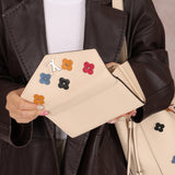 Limited Edition Louis Vuitton Calfskin LockMe Fleurs Bucket w/ LockMe Fleurs Wallet
