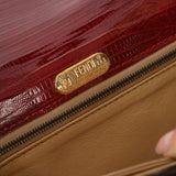 Rare Fendi Lizard Leather and Zebra Ponyhair Shoulder Bag