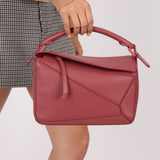 Loewe Ceremic Matte Plumrose Small Puzzle Bag