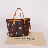 Limited Edition Louis Vuitton x Grace Coddington Catogram Neverfull MM with Pouch