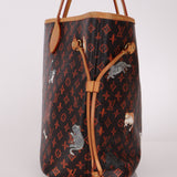 Limited Edition Louis Vuitton x Grace Coddington Catogram Neverfull MM with Pouch