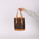 Louis Vuitton Monogram Bucket Bag with Louis Vuitton Mini Pouch