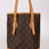 Louis Vuitton Monogram Bucket Bag with Louis Vuitton Mini Pouch