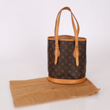 Louis Vuitton Monogram Bucket Bag with Louis Vuitton Mini Pouch