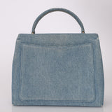 Rare Chanel 1997 Denim Kelly Top Handle