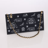 Chanel 2002 Canvas Icon Chain Pochette